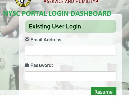 NYSC Portal Login – Login to www.nysc.gov.ng Dashboard